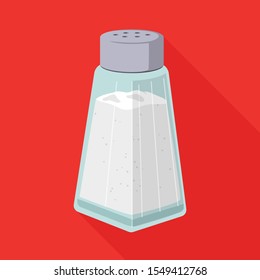 Isolated object of salt and shaker logo. Graphic of salt and bottle Stock vector illustration.