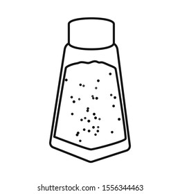 Isolated object of salt and shaker logo. Graphic of salt and bottle vector icon for Stock.
