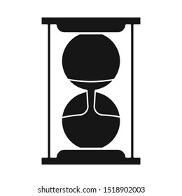 Isolated object of sandglass and timer sign. Graphic of sandglass and trustworthy vector icon for stock.
