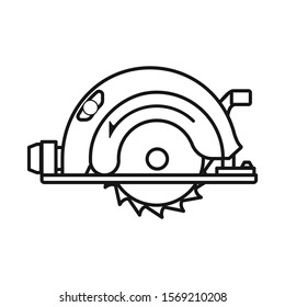 Isolated object of saw and cutter symbol. Graphic of saw and blade stock symbol for web.