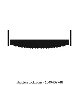Isolated object of saw and hacksaw sign. Graphic of saw and equipment stock symbol for web.