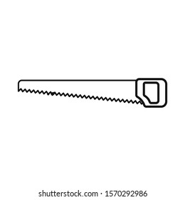Isolated object of saw and instrument logo. Graphic of saw and hacksaw stock symbol for web.