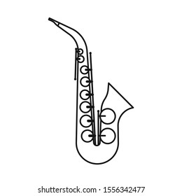 Isolated object of saxophone and jazz logo. Graphic of saxophone and music Stock vector illustration.