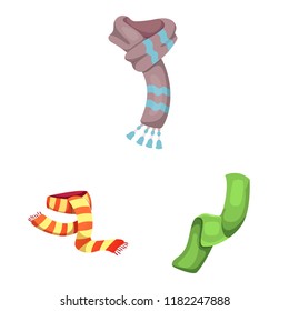 Isolated object of scarf and shawl icon. Collection of scarf and accessory stock symbol for web.