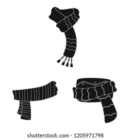 Isolated object of scarf and shawl icon. Set of scarf and accessory vector icon for stock.