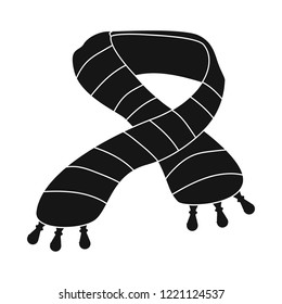 Isolated object of scarf and shawl icon. Set of scarf and accessory stock symbol for web.