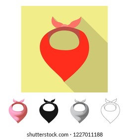 Isolated object of scarf and shawl icon. Collection of scarf and accessory stock vector illustration.