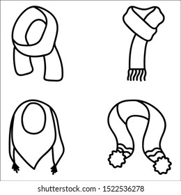 Isolated object of scarf and shawl icon.