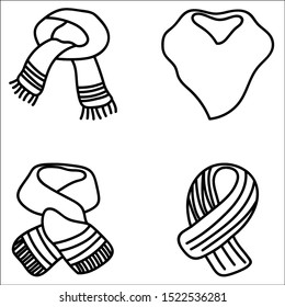 Isolated object of scarf and shawl icon.