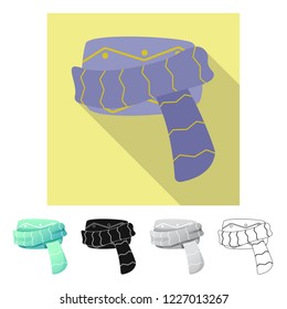 Isolated object of scarf and shawl sign. Collection of scarf and accessory vector icon for stock.