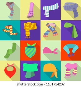 Isolated object of scarf and shawl symbol. Collection of scarf and accessory stock vector illustration.