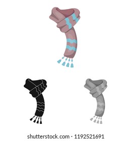 Isolated object of scarf and shawl symbol. Collection of scarf and accessory vector icon for stock.