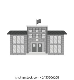 Isolated object of school and college icon. Collection of school and academy stock vector illustration.