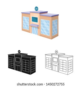 Isolated object of school and university icon. Collection of school and ecological vector icon for stock.