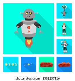 Isolated object of science and cosmic  icon. Collection of science and technology  vector icon for stock.