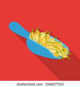 Isolated object of scoop and grain logo. Graphic of scoop and organic vector icon for stock.