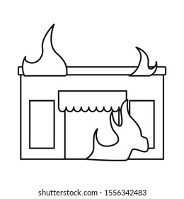 Isolated object of score and flame symbol. Graphic of score and library vector icon for stock.