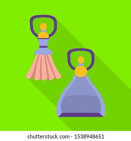 Isolated object of scraper and glass icon. Web element of scraper and tool stock vector illustration.