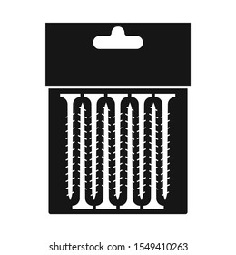 Isolated object of screw and instrument icon. Web element of screw and packaging vector icon for stock.