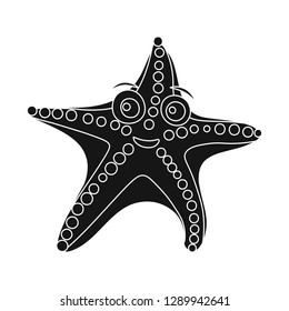 Isolated object of sea and animal symbol. Set of sea and marine stock vector illustration.