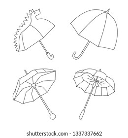 Isolated object of season and open icon. Set of season and safety vector icon for stock.