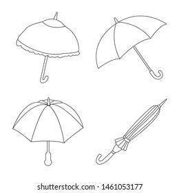 Isolated object of season and open icon. Collection of season and safety vector icon for stock.