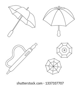 Isolated object of season and open symbol. Collection of season and safety stock vector illustration.