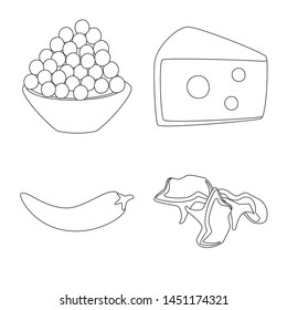 Isolated object of seasonin and ingredient symbol. Collection of seasonin and aroma stock symbol for web.