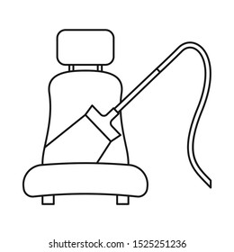 Isolated object of seat and car icon. Graphic of seat and cleaner stock vector illustration.