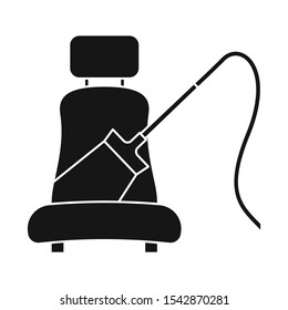 Isolated object of seat and car symbol. Web element of seat and cleaner vector icon for stock.