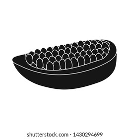 Isolated object of seed and chocolate sign. Collection of seed and fresh stock vector illustration.