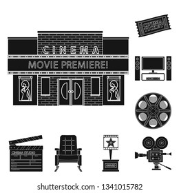 Isolated object of session and viewing symbol. Collection of session and theater stock vector illustration.