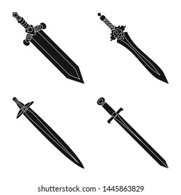 Isolated object of sharp and blade icon. Collection of sharp and dagger stock symbol for web.