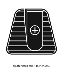 Isolated object of sharpener and sharpen icon. Graphic of sharpener and green vector icon for Stock.