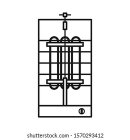 Isolated object of shawarma and machine symbol. Web element of shawarma and kitchenware stock vector illustration.