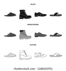 Isolated object of shoe and footwear icon. Set of shoe and foot stock symbol for web.