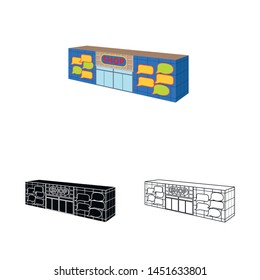 Isolated object of shop and store sign. Collection of shop and market vector icon for stock.