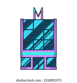 Isolated object of shopping and center symbol. Web element of shopping and store stock vector illustration.