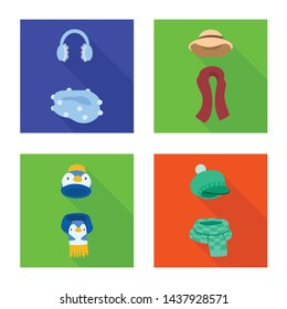 Isolated object of shopping and warm icon. Set of shopping and texture stock symbol for web.
