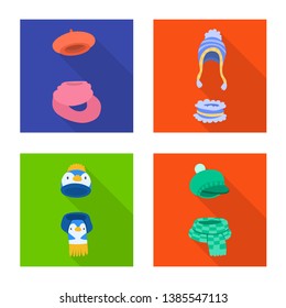 Isolated object of shopping and warm logo. Set of shopping and texture stock symbol for web.