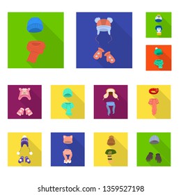 Isolated object of shopping and warm symbol. Set of shopping and texture stock symbol for web.