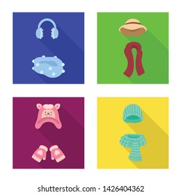 Isolated object of shopping and warm symbol. Collection of shopping and texture vector icon for stock.