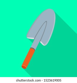 Isolated object of shovel and tool logo. Web element of shovel and work stock vector illustration.