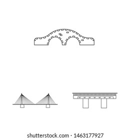 Isolated object of sight and connection sign. Set of sight and construct stock symbol for web.