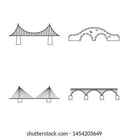 Isolated object of sight and connection symbol. Set of sight and construct stock symbol for web.