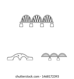 Isolated object of sight and connection symbol. Set of sight and construct stock vector illustration.