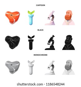 Isolated object of  and  sign. Collection of  and  stock symbol for web.