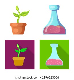 Isolated object of  and  sign. Collection of  and  stock symbol for web.