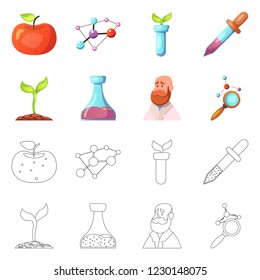 Isolated object of  and  sign. Collection of  and  stock vector illustration.