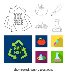Isolated object of  and  sign. Collection of  and  vector icon for stock.